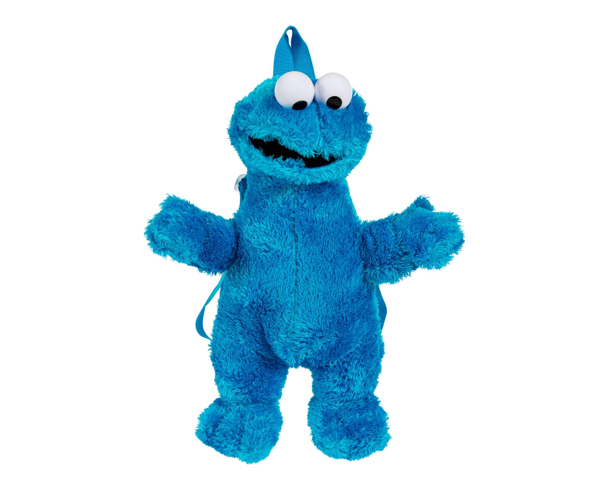 Sesame Street Cookie Monster Plush Backpack , 15 Inches Tall