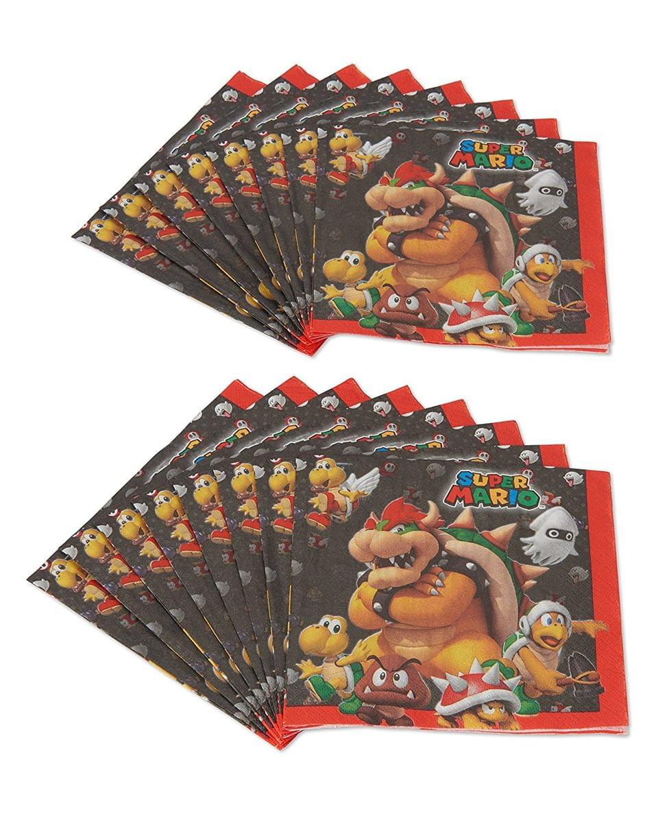 Super Mario Bros. Luncheon Napkins, 16 Count