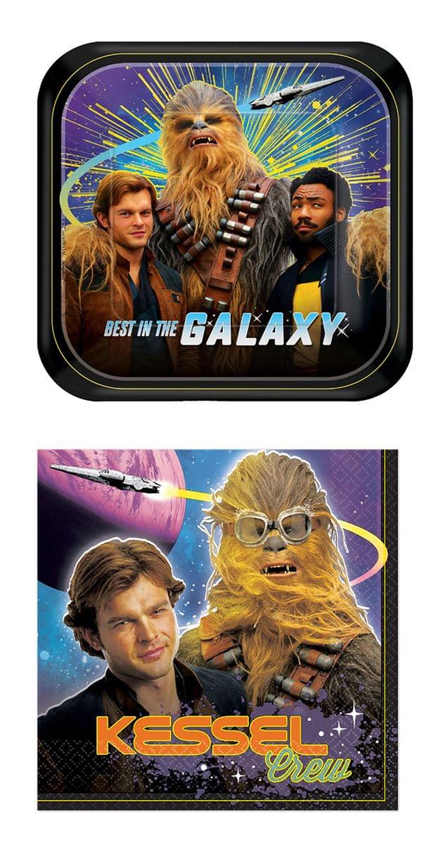 Star Wars Han Solo Party Bundle: 16x 7 Plates & 16x Lunch Napkins