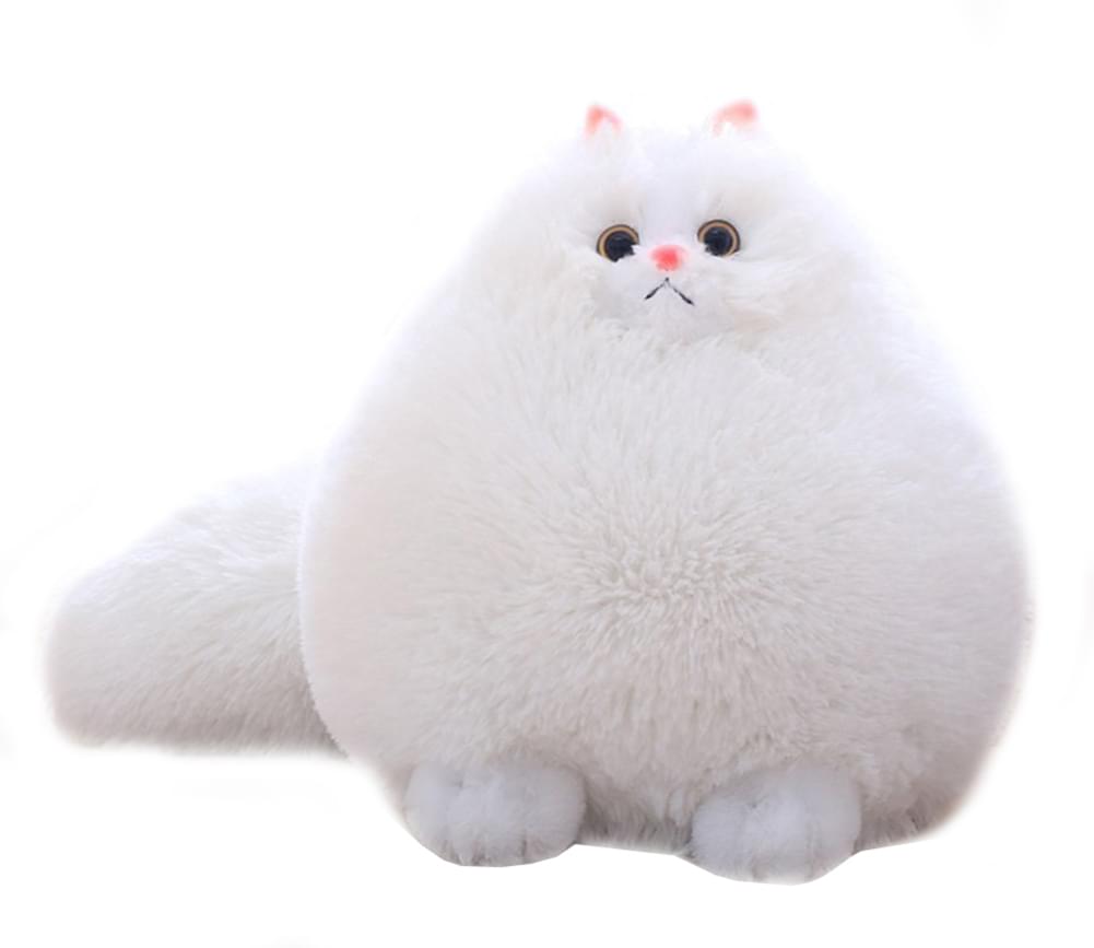 Winsterch Kids 11.8 Super Fluffy Cat Plush, White Persian