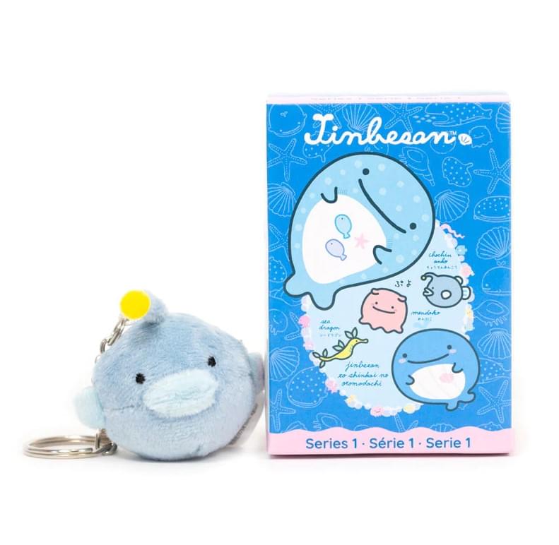 Jinbesan 3 Inch Mini Plush Keychain Blind Box , One Random