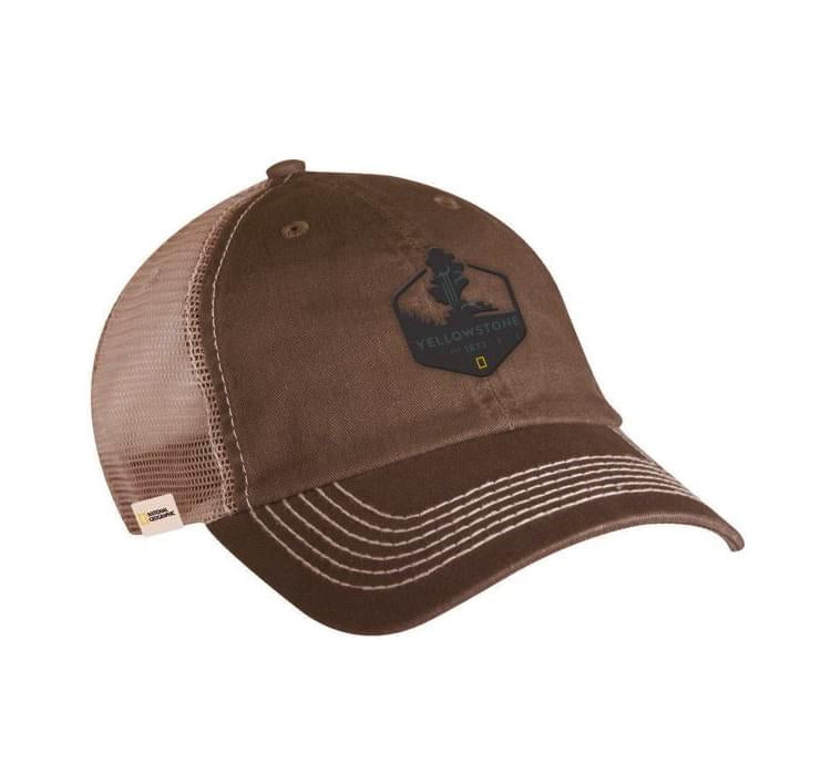 National Geographic Yellowstone Adult Trucker Hat , Brown , One Size