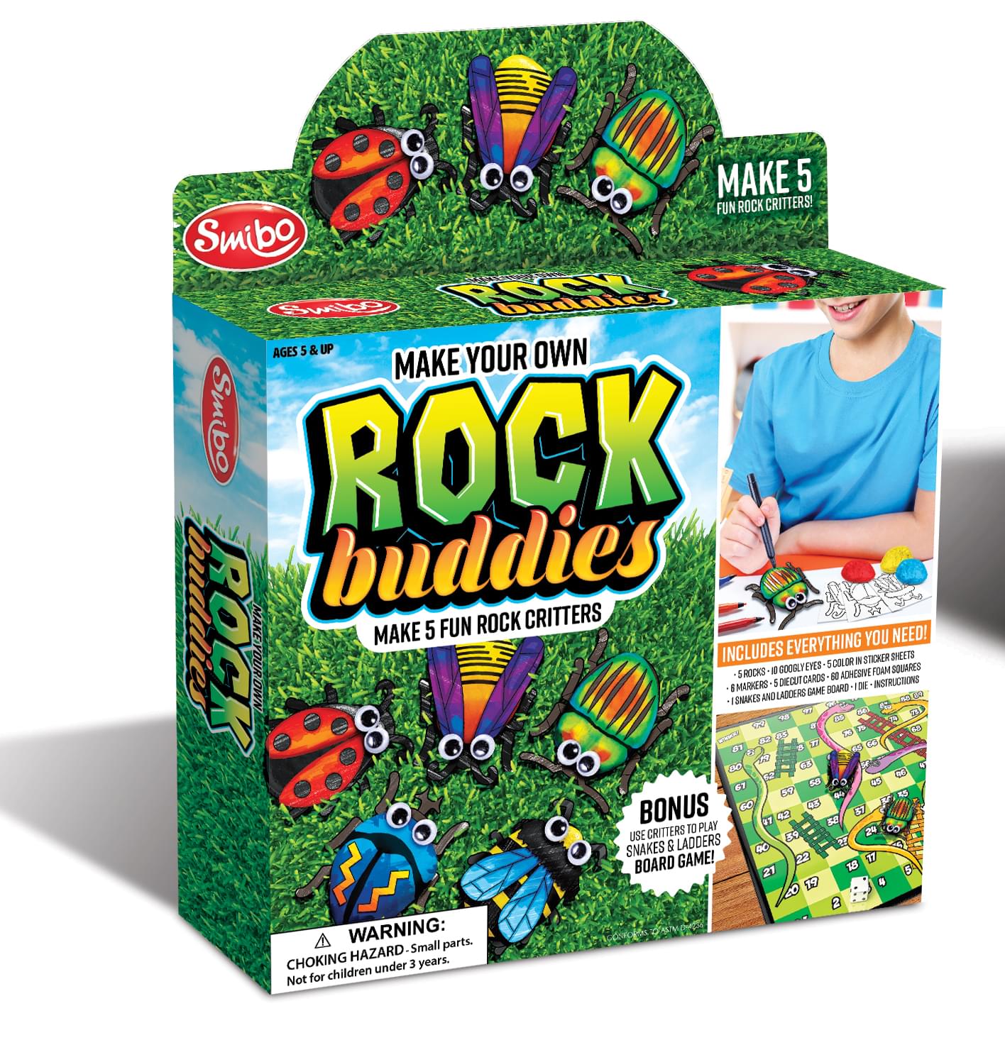 Make Your Own Rock Buddies Craft Kit , Makes 5 Rock Critters