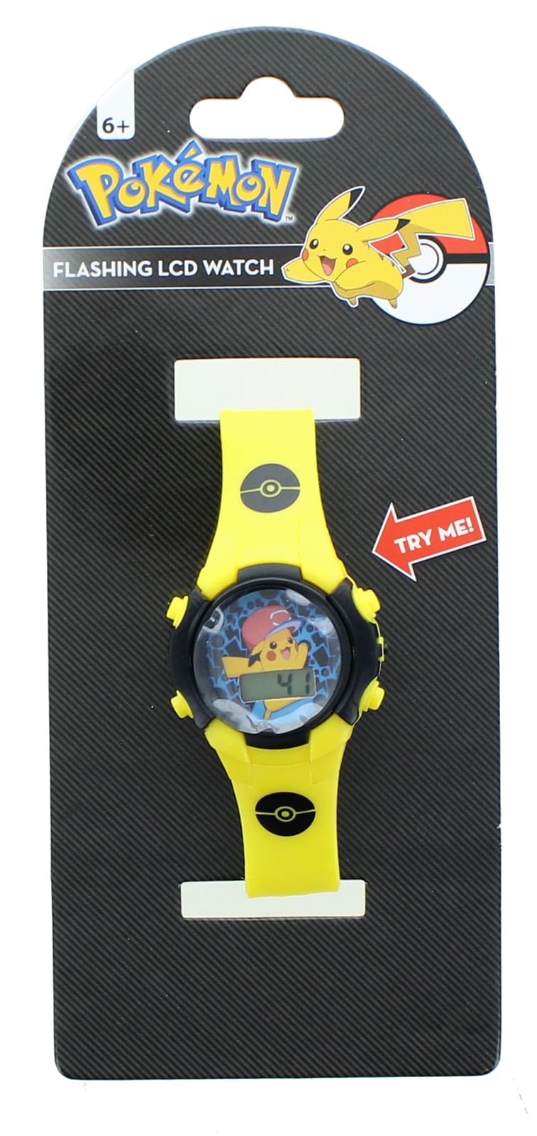 Pokemon Pikachu Flashing Light LCD Kids Watch