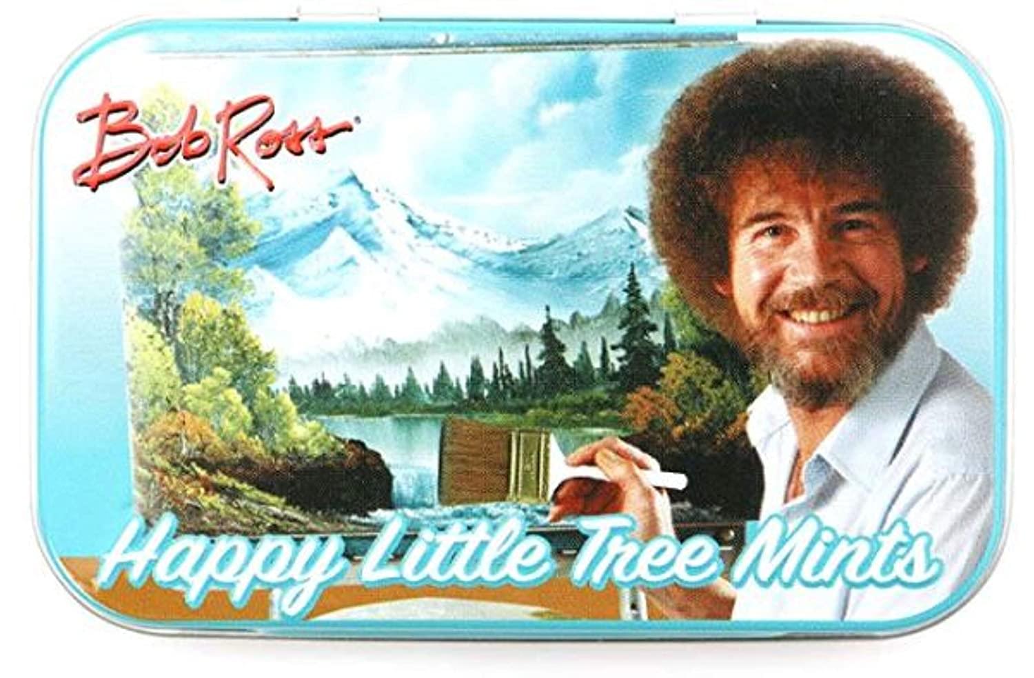 Bob Ross Happy Little Tree Mints With Collectible Tin , 1.5 Ounces