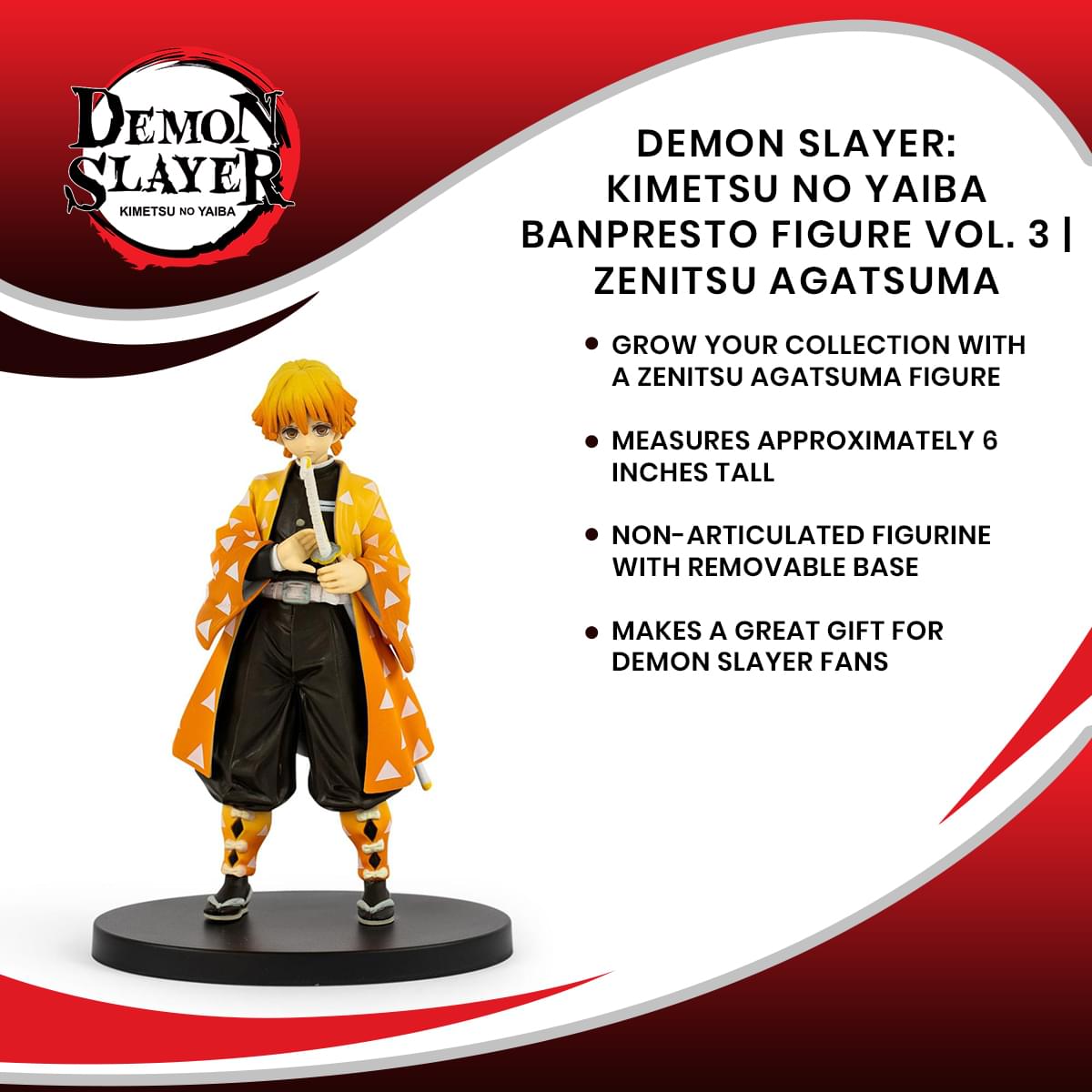 Demon Slayer Banpresto Figure Vol 3 Zenitsu Free Shipping Toynk Toys