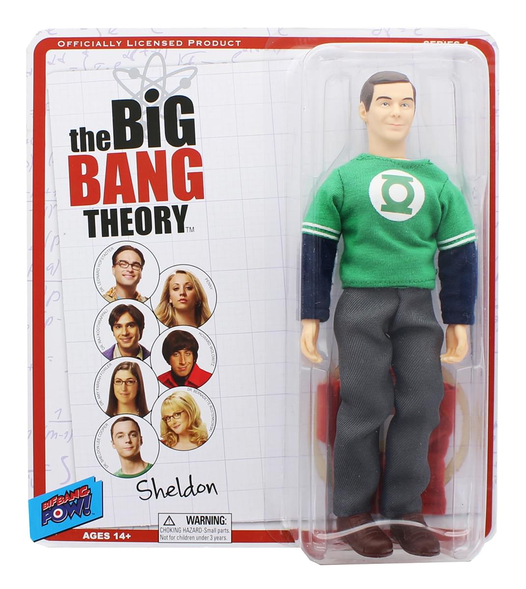 Big Bang Theory Sheldon (Green Lantern/ The Flash) Retro Clothed 8 Figure