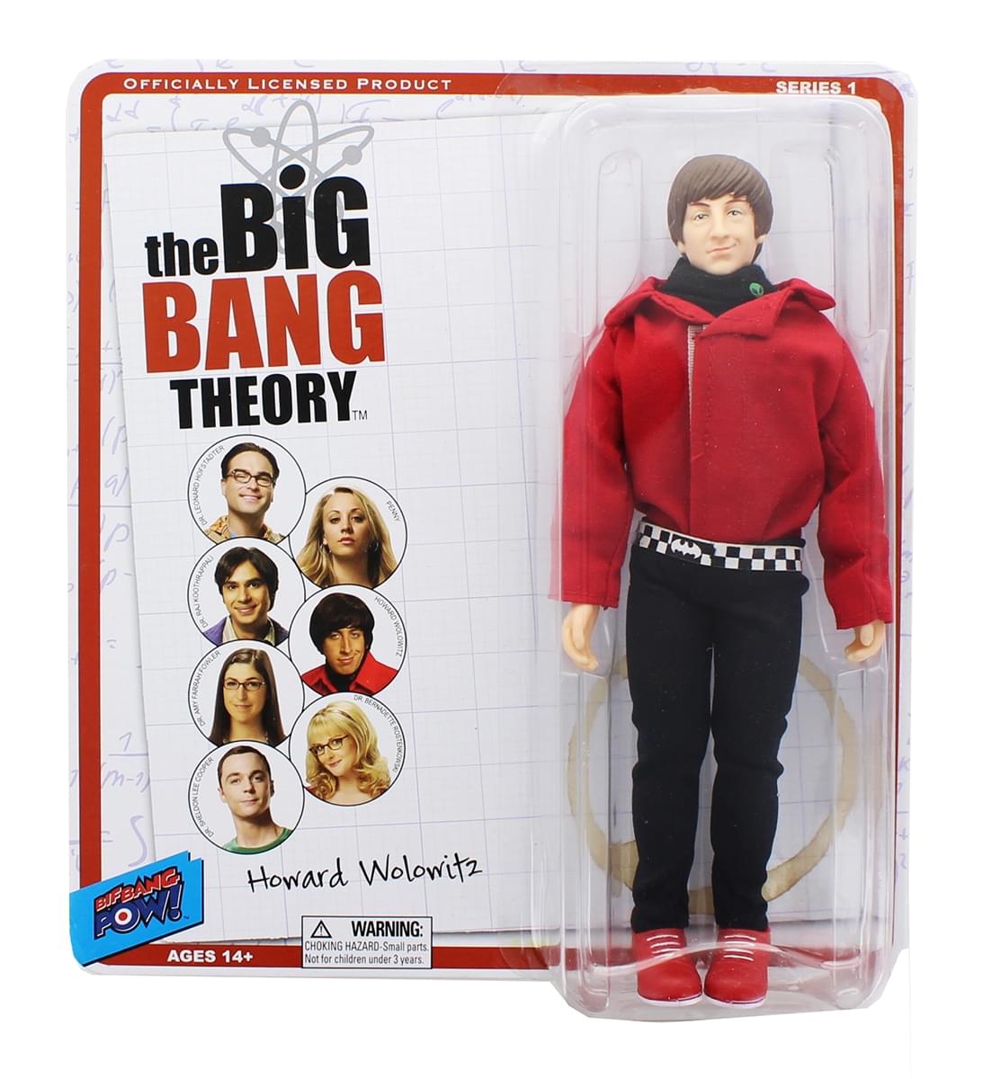 Big Bang Theory 8 Retro Clothed Action Figure, Howard (Red Shirt)