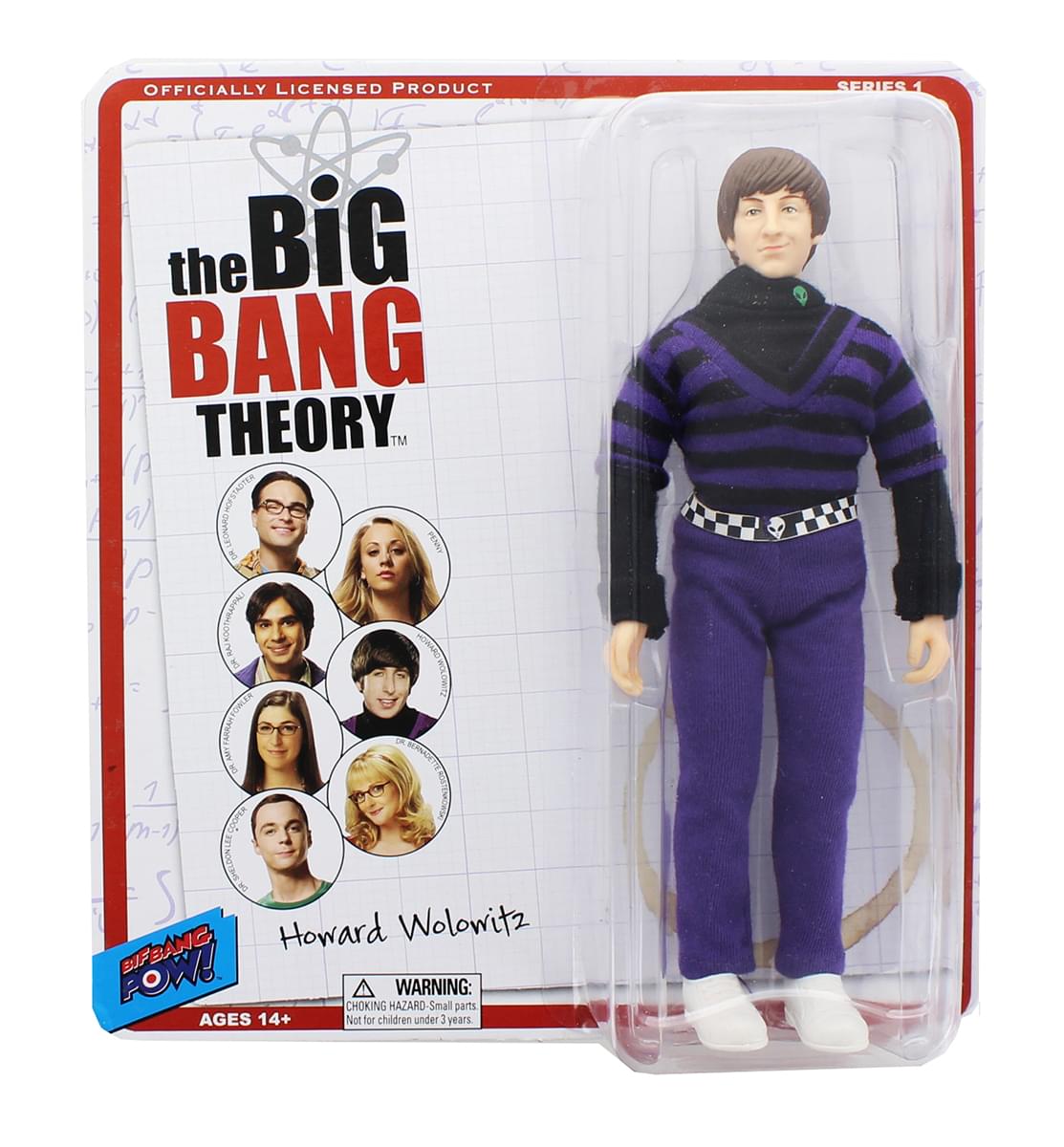 Big Bang Theory 8 Retro Clothed Action Figure, Howard (Purple Shirt)