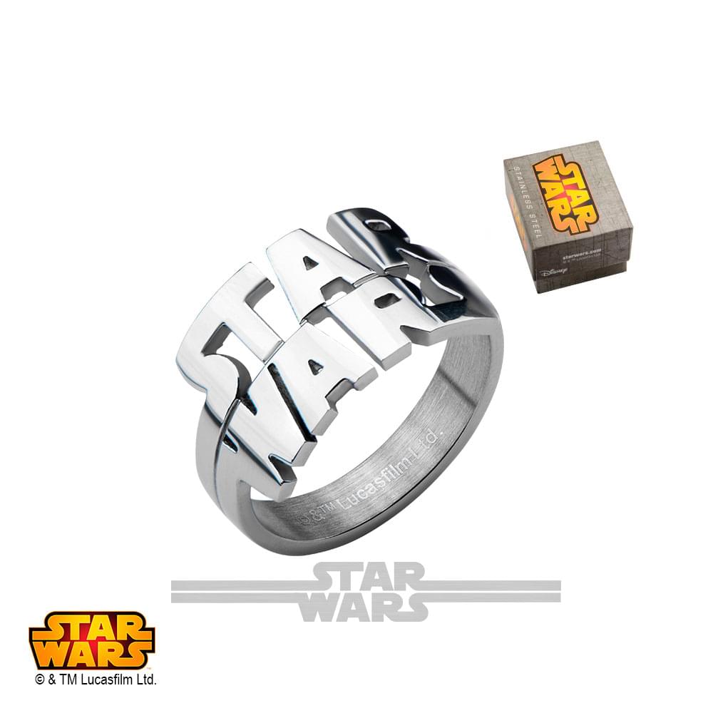 Photos - Fancy Dress Star Wars Logo Cutout Stainless Steel Ring BDV-SWLGFR01-8-C