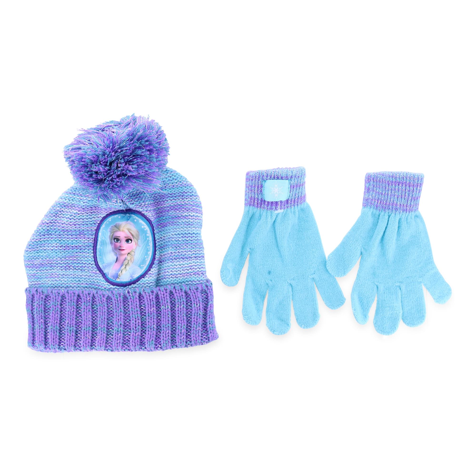Disney Frozen Kids Winter Beanie & Glove Set