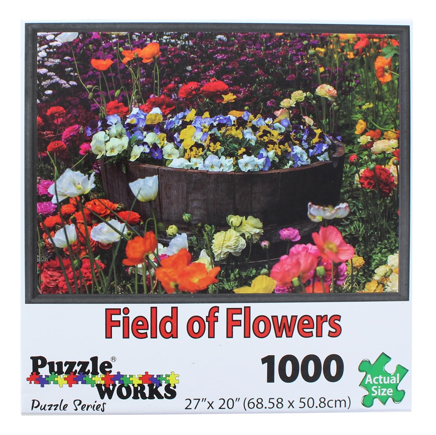 PuzzleWorks 1000 Piece Jigsaw Puzzle , Field Of Flowers