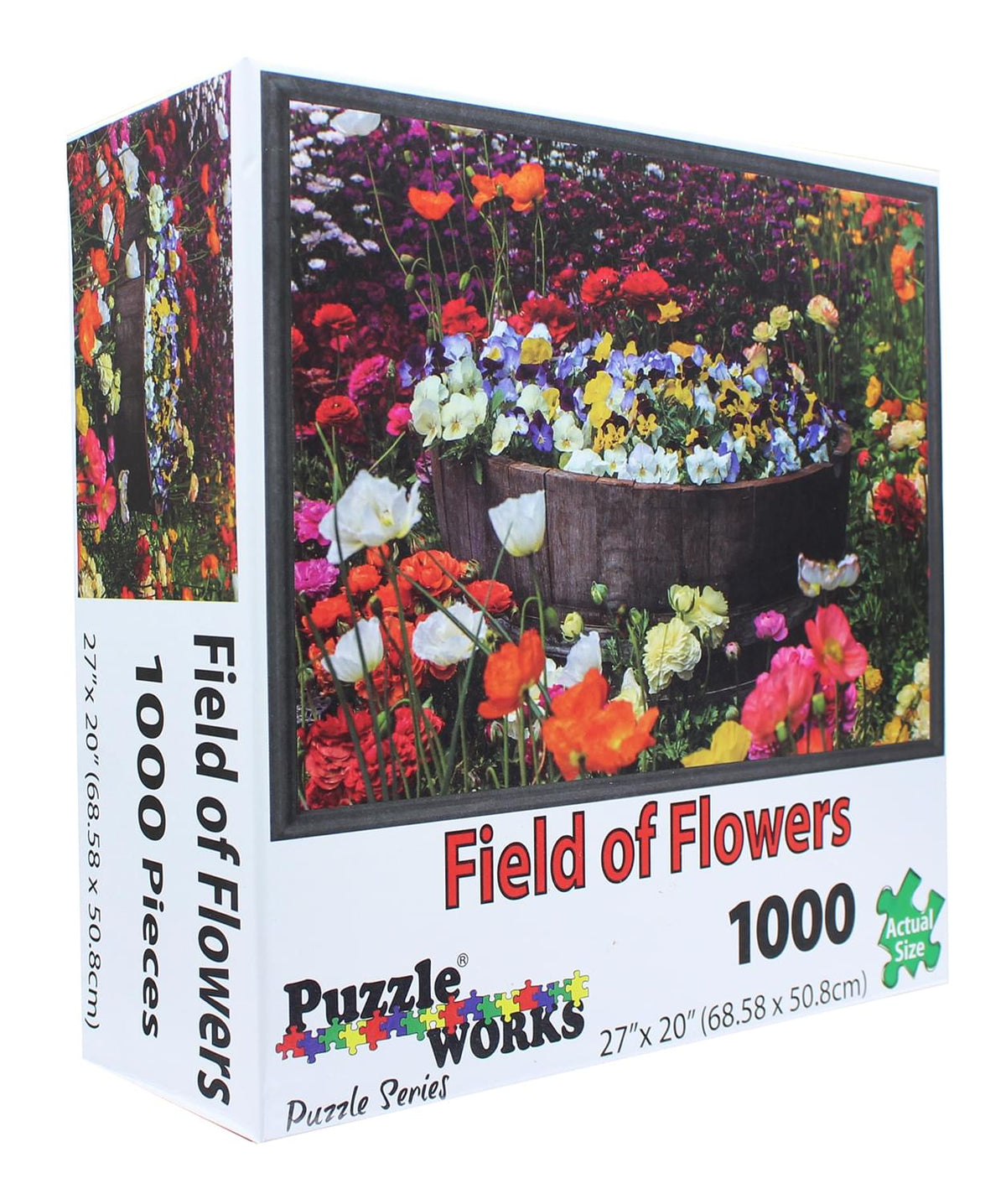 PuzzleWorks 1000 Piece Jigsaw Puzzle | Field Of Flowers | Free Shippin ...