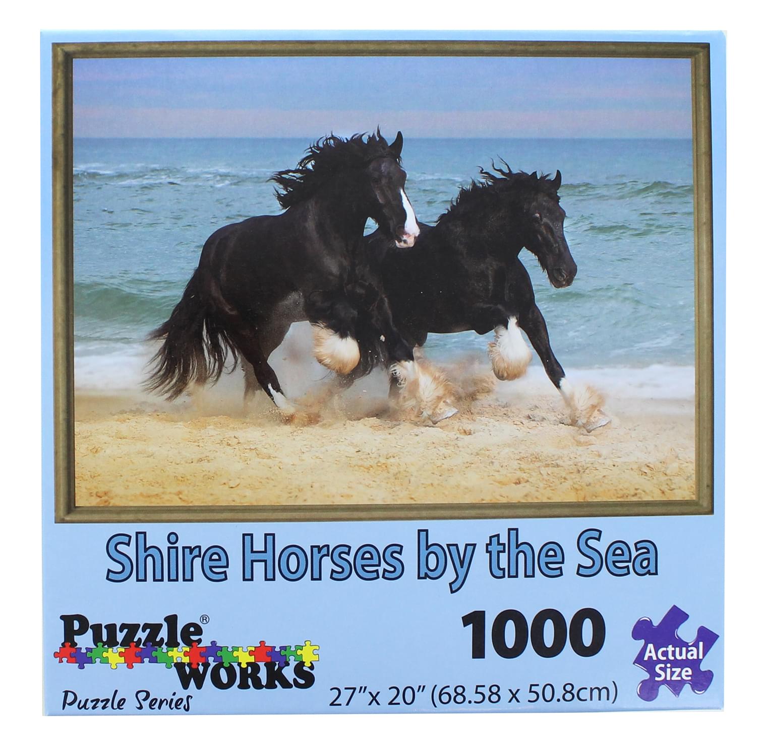 PuzzleWorks 1000 Piece Jigsaw Puzzle , Shire Horse By The Sea