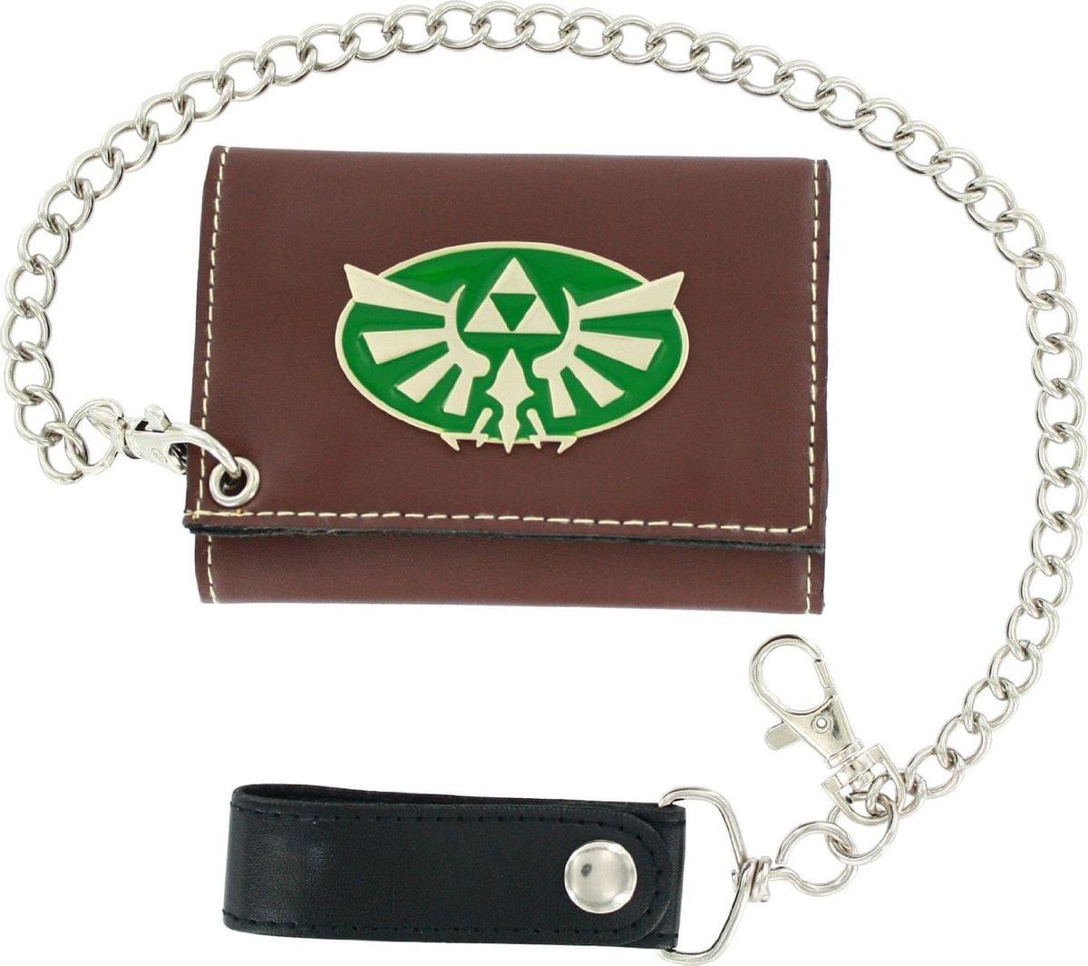 Nintendo Legend Of Zelda Triforce Metal Badge Chain Wallet