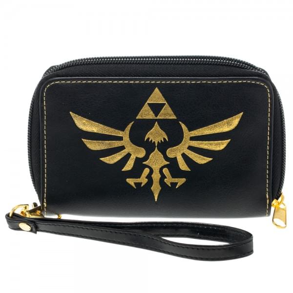 Nintendo The Legend Of Zelda Gold Logo Black Women's Wallet