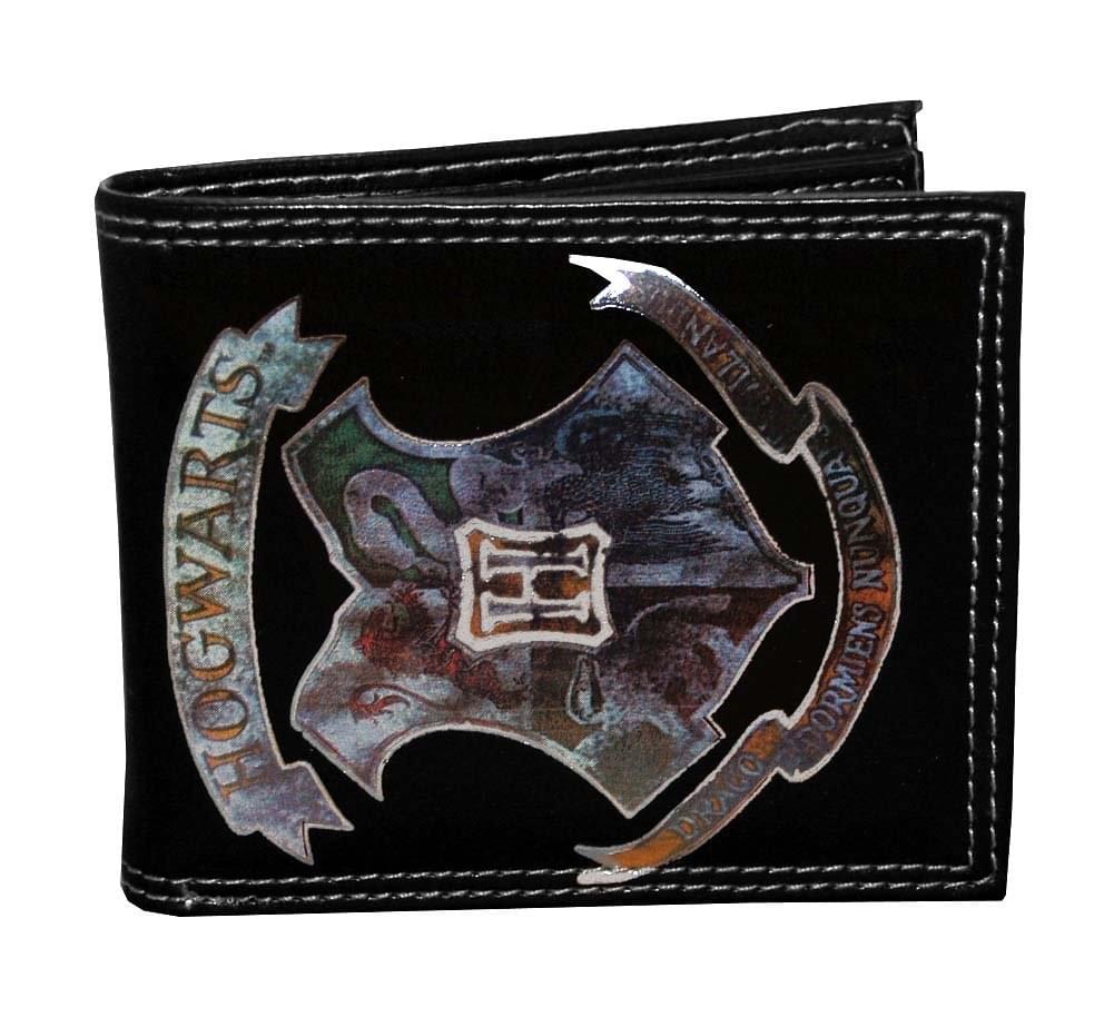 Harry Potter Hogwarts Crest Black Bifold Wallet | Free Shipping