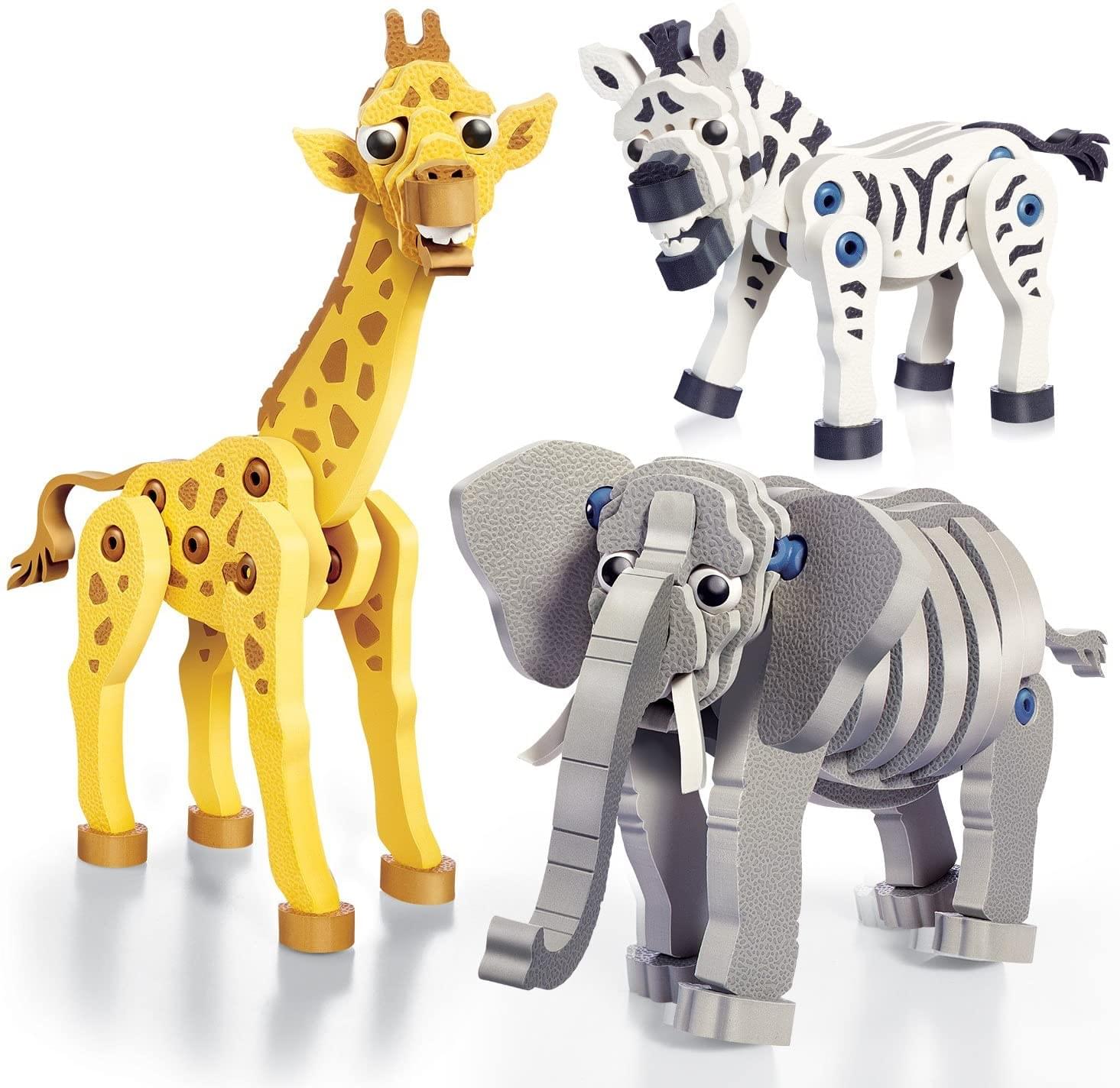 Bloco 230 Piece Construction Set , Zebra, Giraffe & Elephant