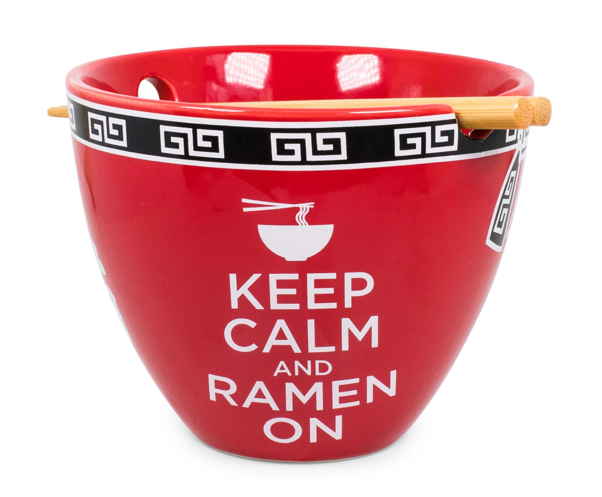 Bowl Bop Keep Calm And Ramen On Japanese Dinner Set , 16-Ounce Bowl, Chopsticks
