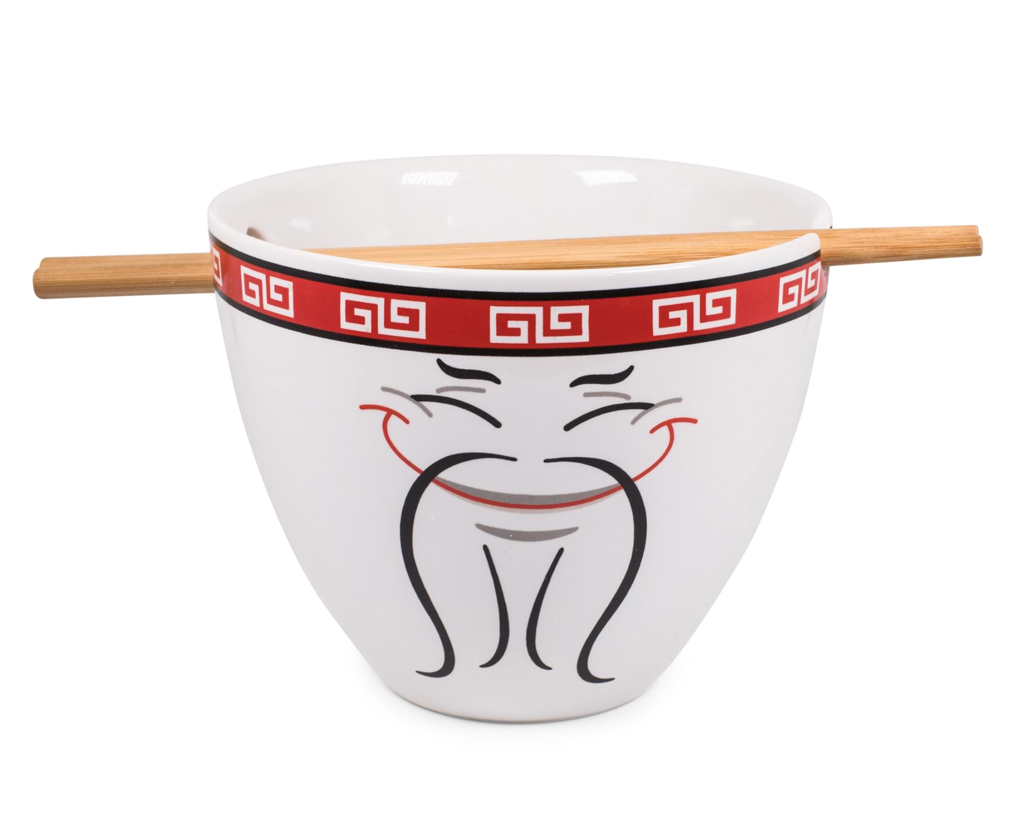 Bowl Bop Food Man Chew Japanese Dinnerware Set , 16-Ounce Ramen Bowl, Chopsticks