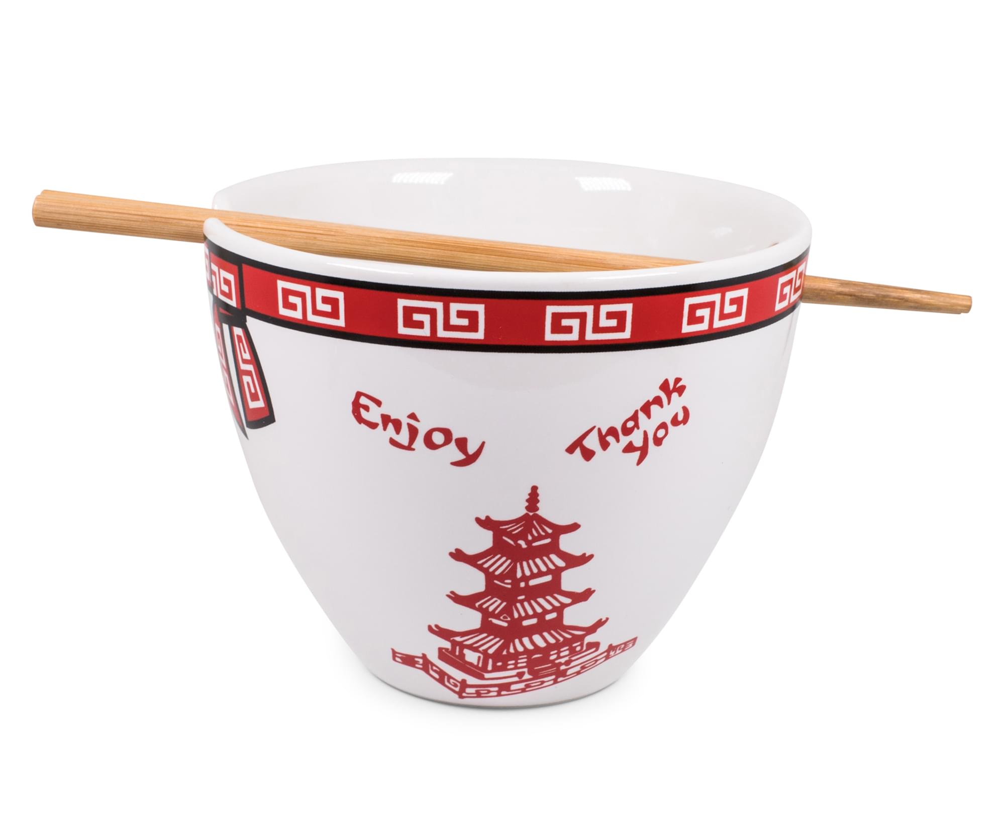 Bowl Bop Chinese Takeout Box Dinnerware Set , 16-Ounce Ramen Bowl, Chopsticks