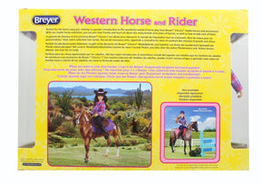 Breyer 1:12 Classics Western Horse & Rider Model Horse Set