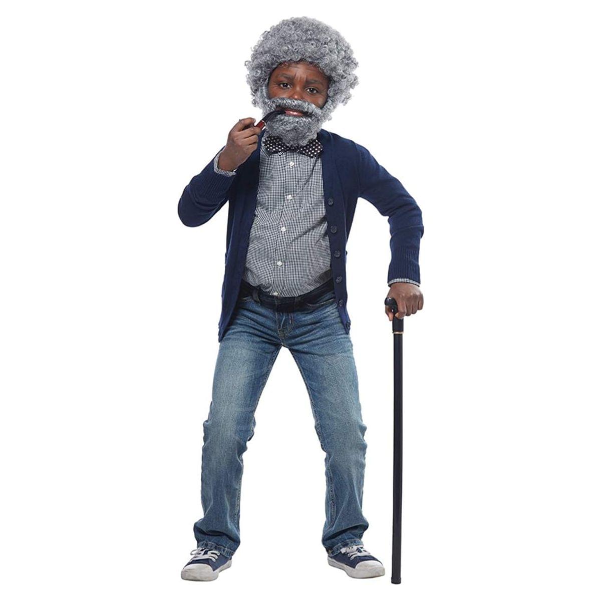 Grandpa Child Costume Wig & Pipe | Free Shipping