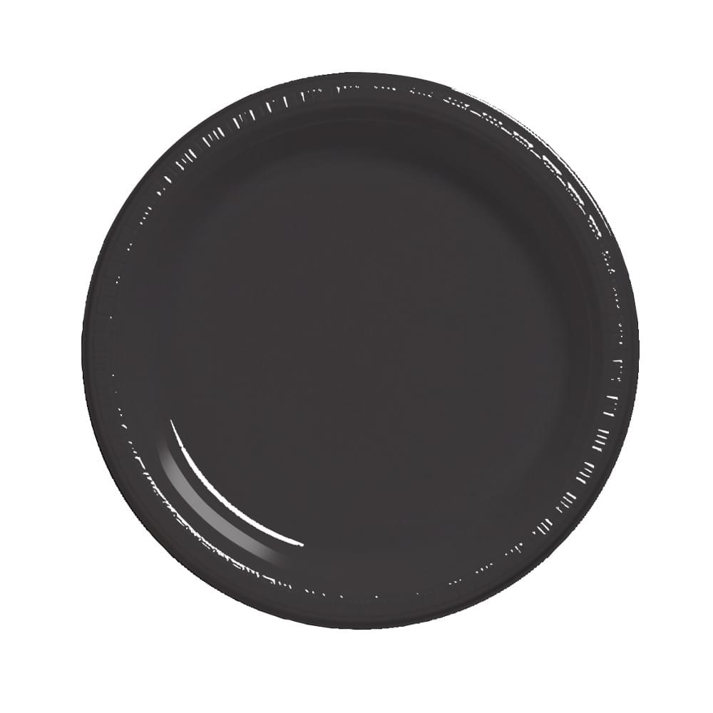 Touch Of Color 20 Count 7 Heavy Duty Plastic Plates Black Velvet