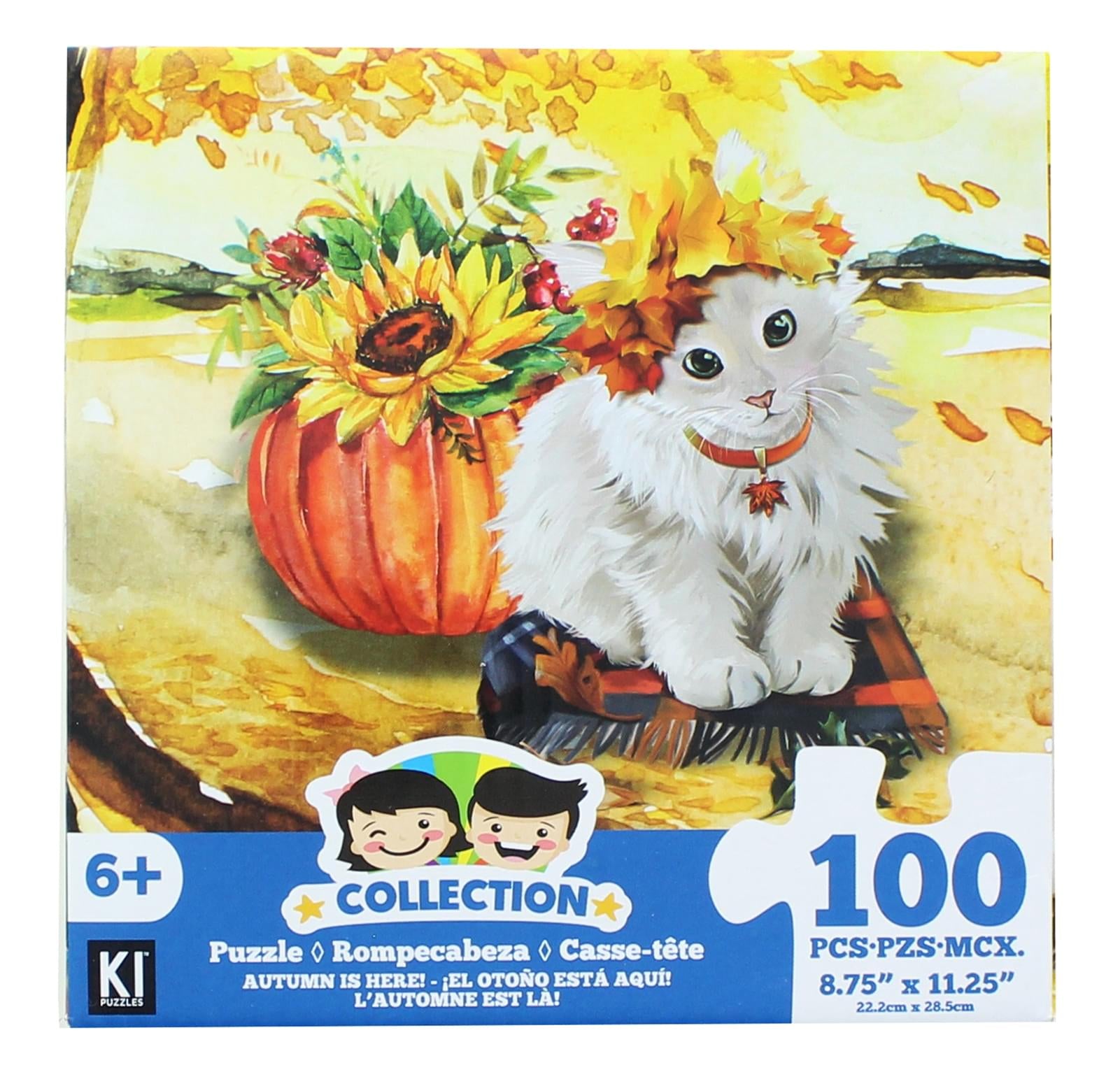 Cat And Pumpkin 100 Piece Juvenile Collection Jigsaw Puzzle