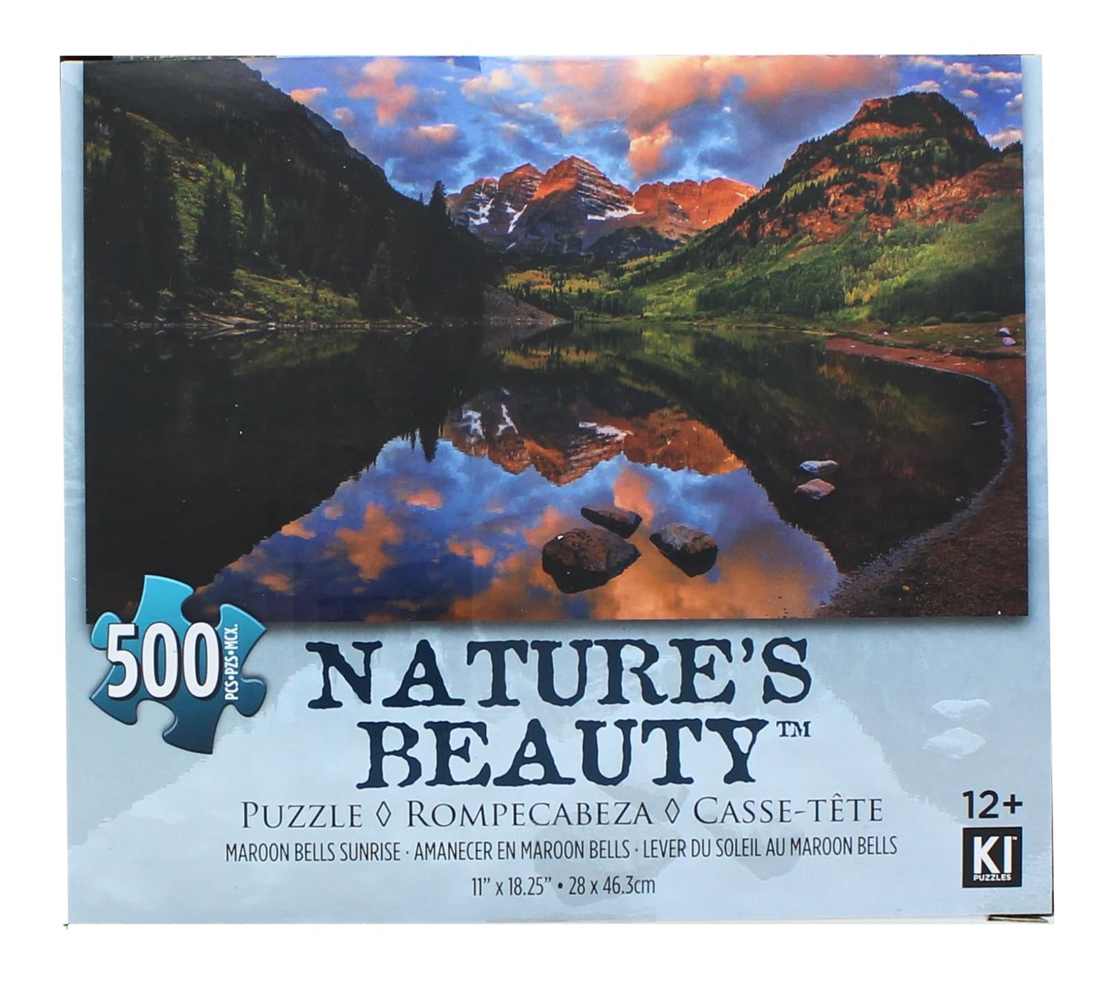 Sunset Mountains 500 Piece Natures Beauty Jigsaw Puzzle