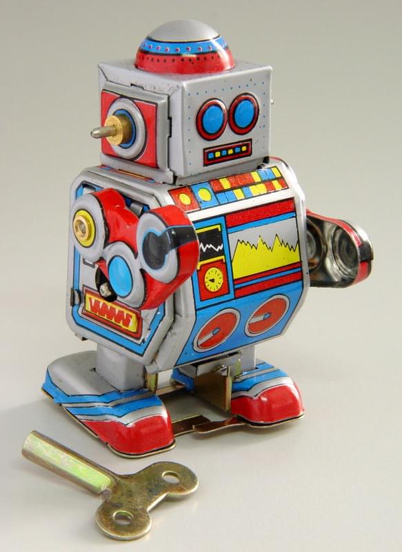 Vintage Style 2 Tin Robot Mini