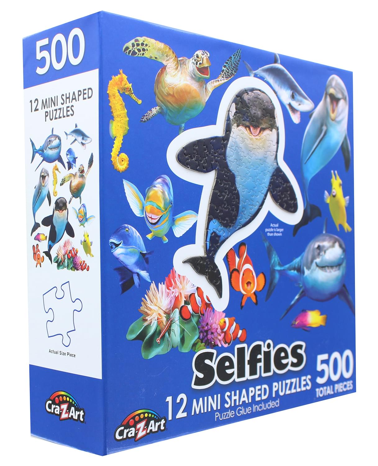 Ocean Selfies Collection Of 12 Mini Shaped Puzzles , 500 Pieces Total