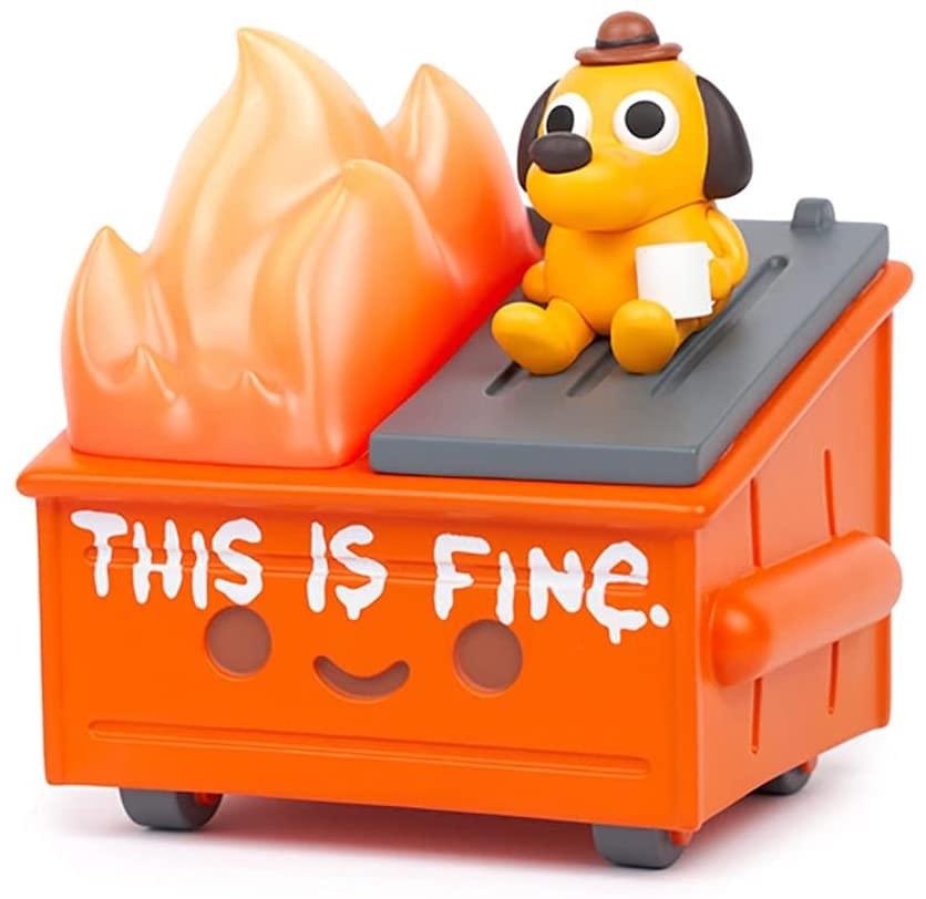 This Is Fine Dumpster Fire 3.5 Inch Designer Vinyl Figure