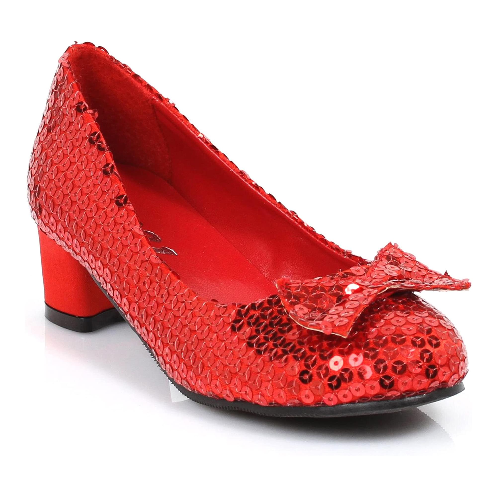 1 Heel Sequined Red Slipper Shoe Child