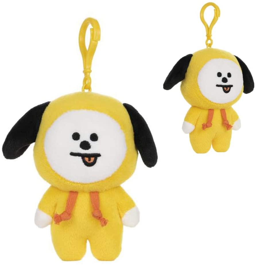 Line Friends BT21 4 Inch Plush Backpack Clip , Chimmy