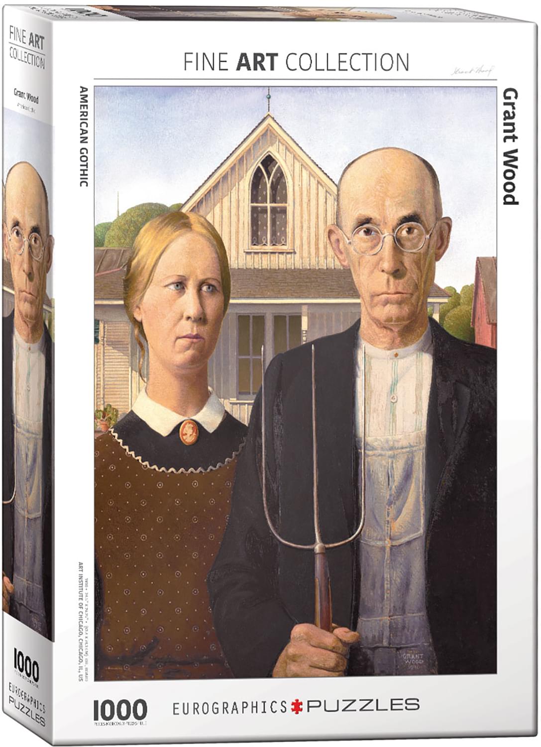 American Gothic By Grant Wood 1000 Piece Jigsaw Puzzle