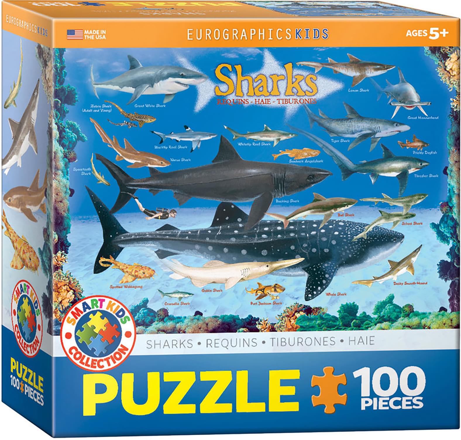 Sharks 100 Piece Jigsaw Puzzle