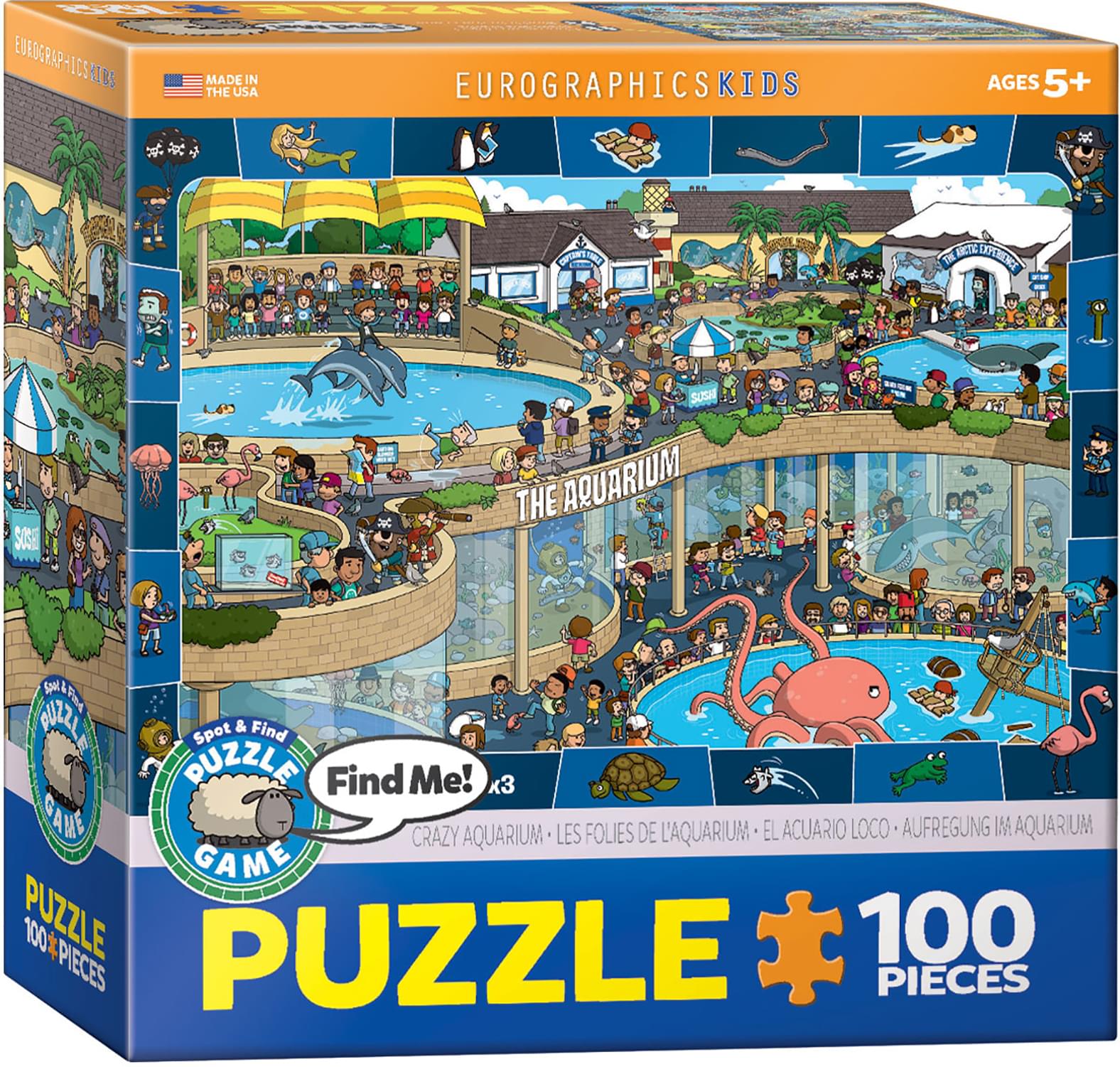 Crazy Aquarium 100 Piece Spot & Find Jigsaw Puzzle