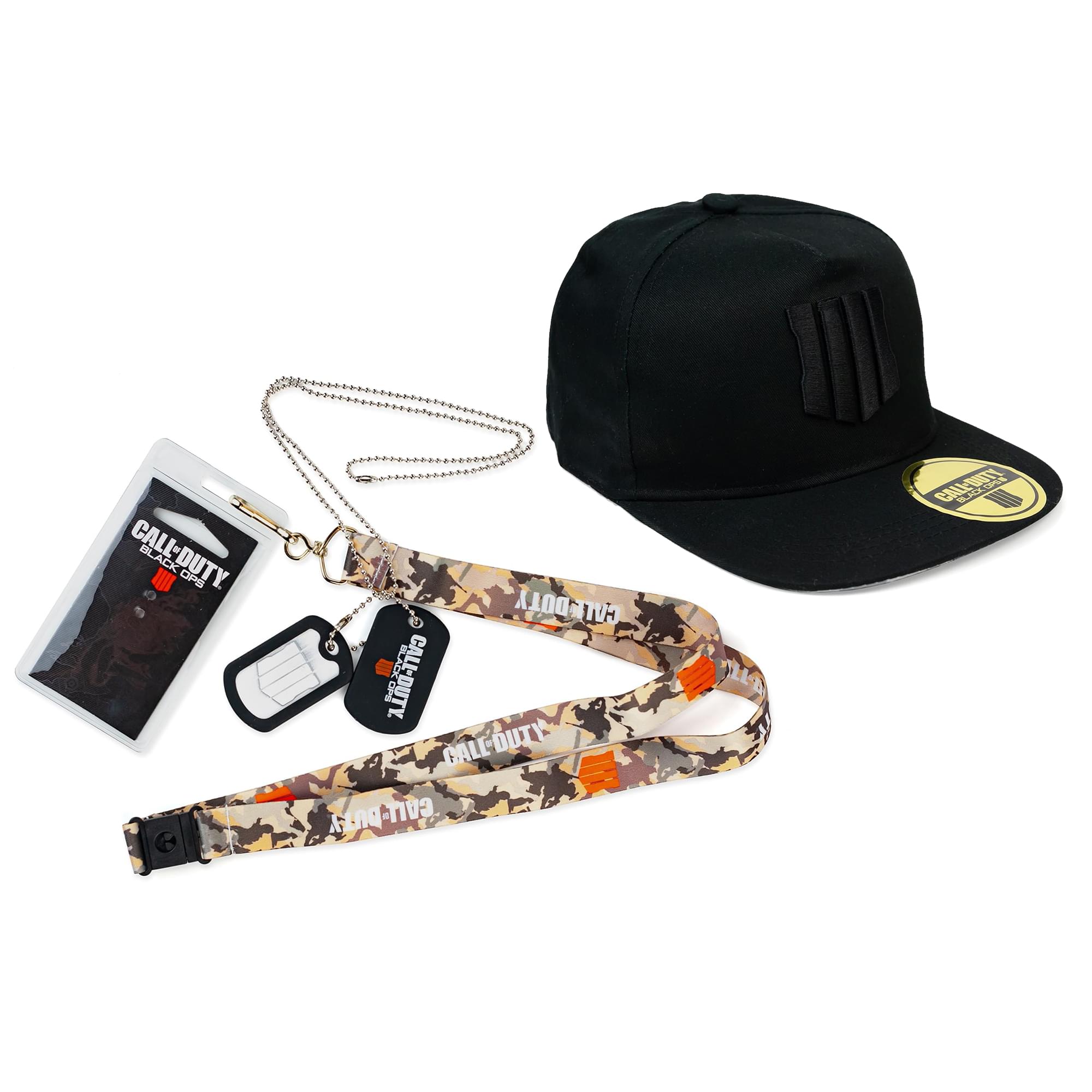 Call Of Duty Black Ops 4 Gift Set , Logo Snapback Cap & Lanyard