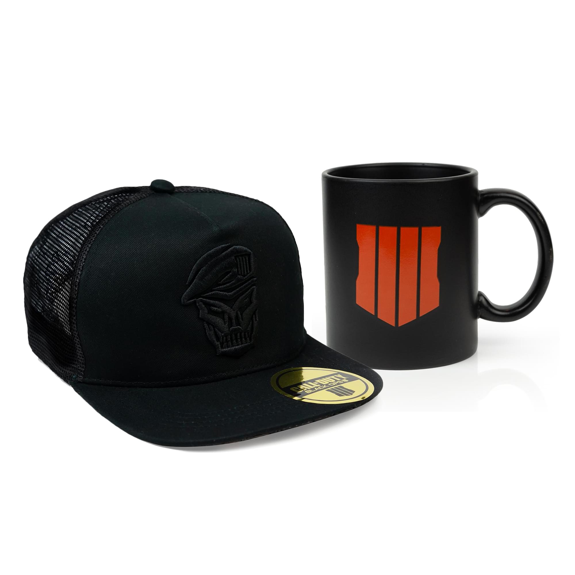Call Of Duty: Black Ops 4 Gift Set , Skull Logo Snapback Cap & Mug