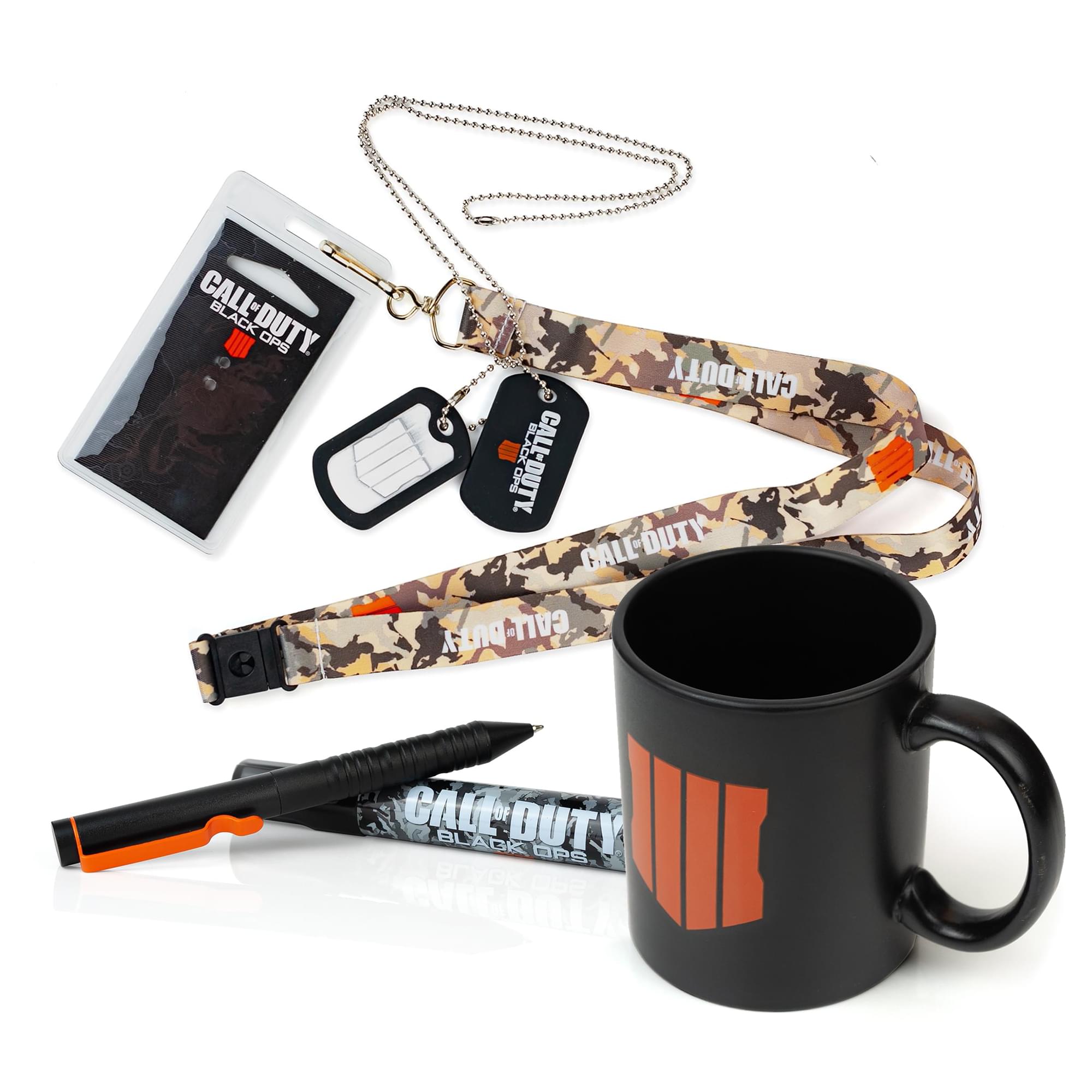 Call Of Duty Black Ops 4 Gift Set , Coffee Mug , Lanyard , Tactical Pen