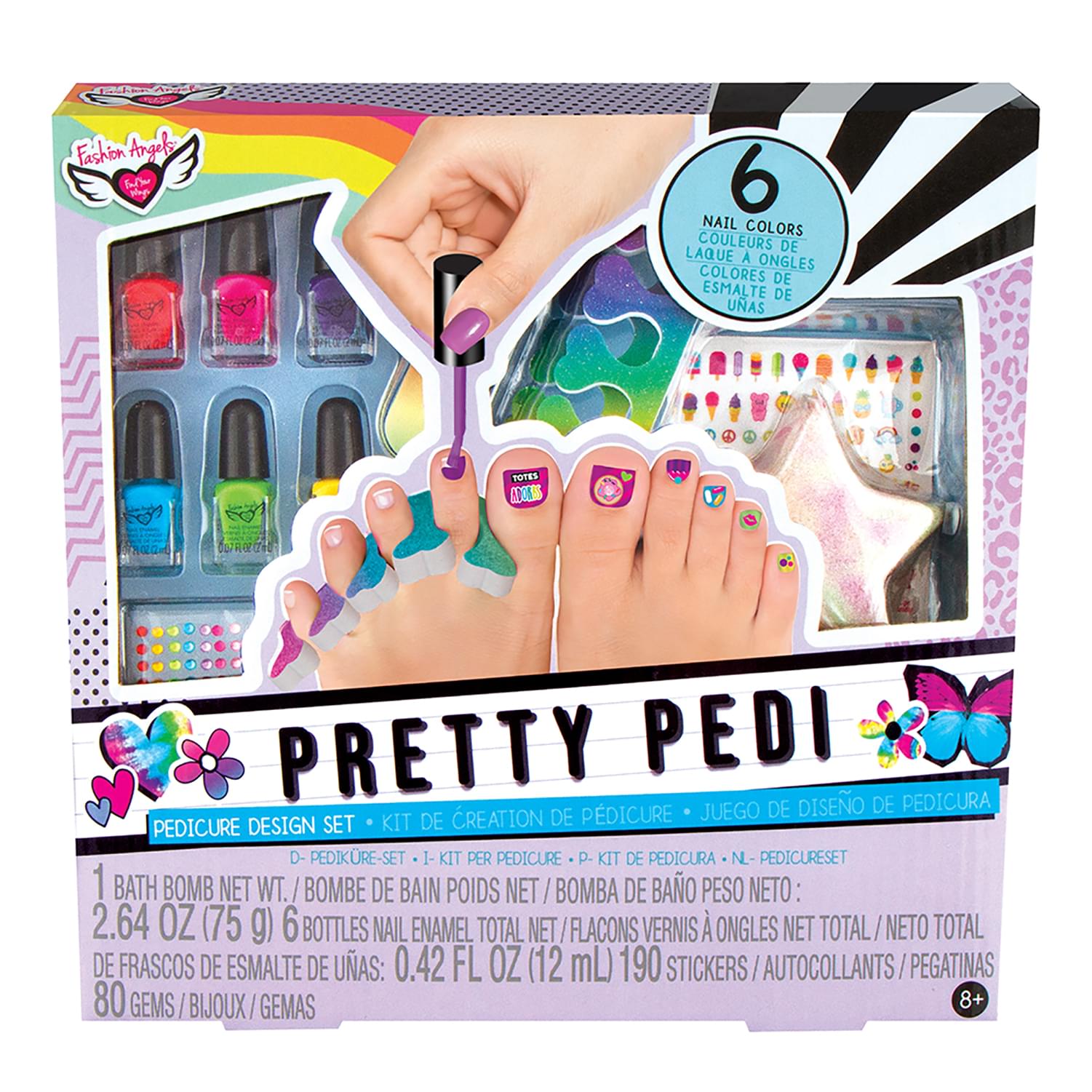 Fashion Angels Pretty Pedi Pedicure Set , Spa Gift Set For Girls