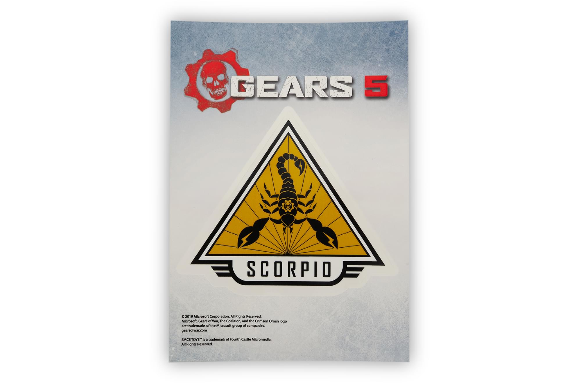 Gears Of War 5 Team Scorpio Vinyl Decal , Gears 5 Collectible , 5 X 7 Inches