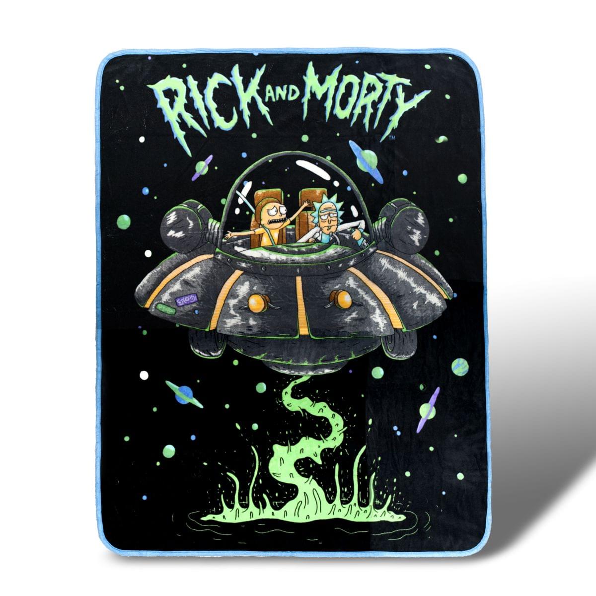 Rick And Morty Fresh Start Fleece Throw Blanket 45 X 60 Inches