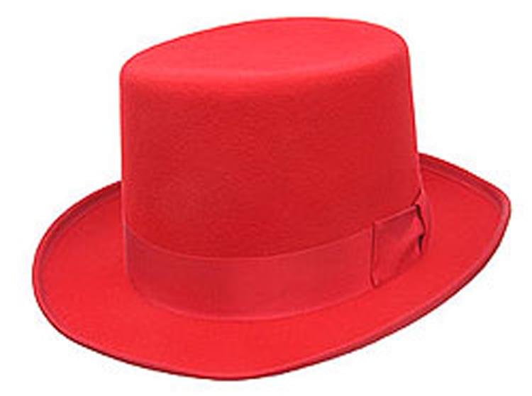 Wool Red Costume Adult Top Hat