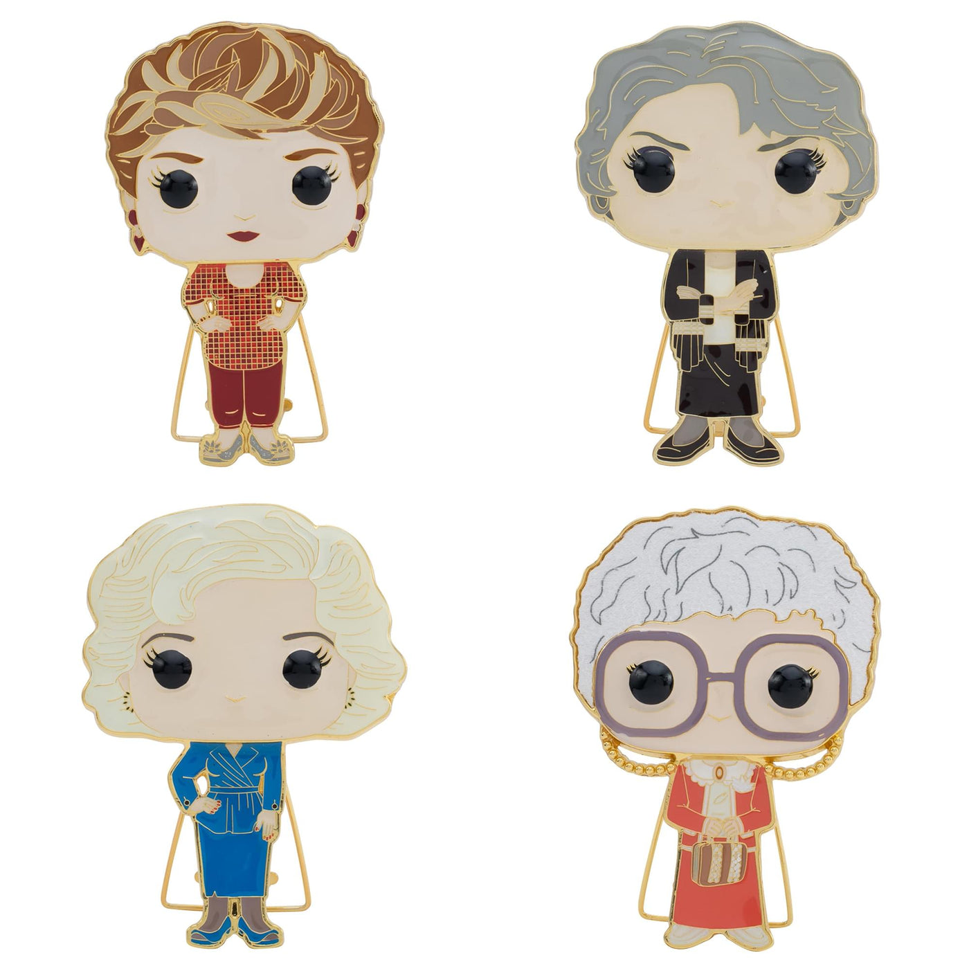 The Golden Girls 4 Inch Funko POP! Pins | Set of 4 | Free Shipping