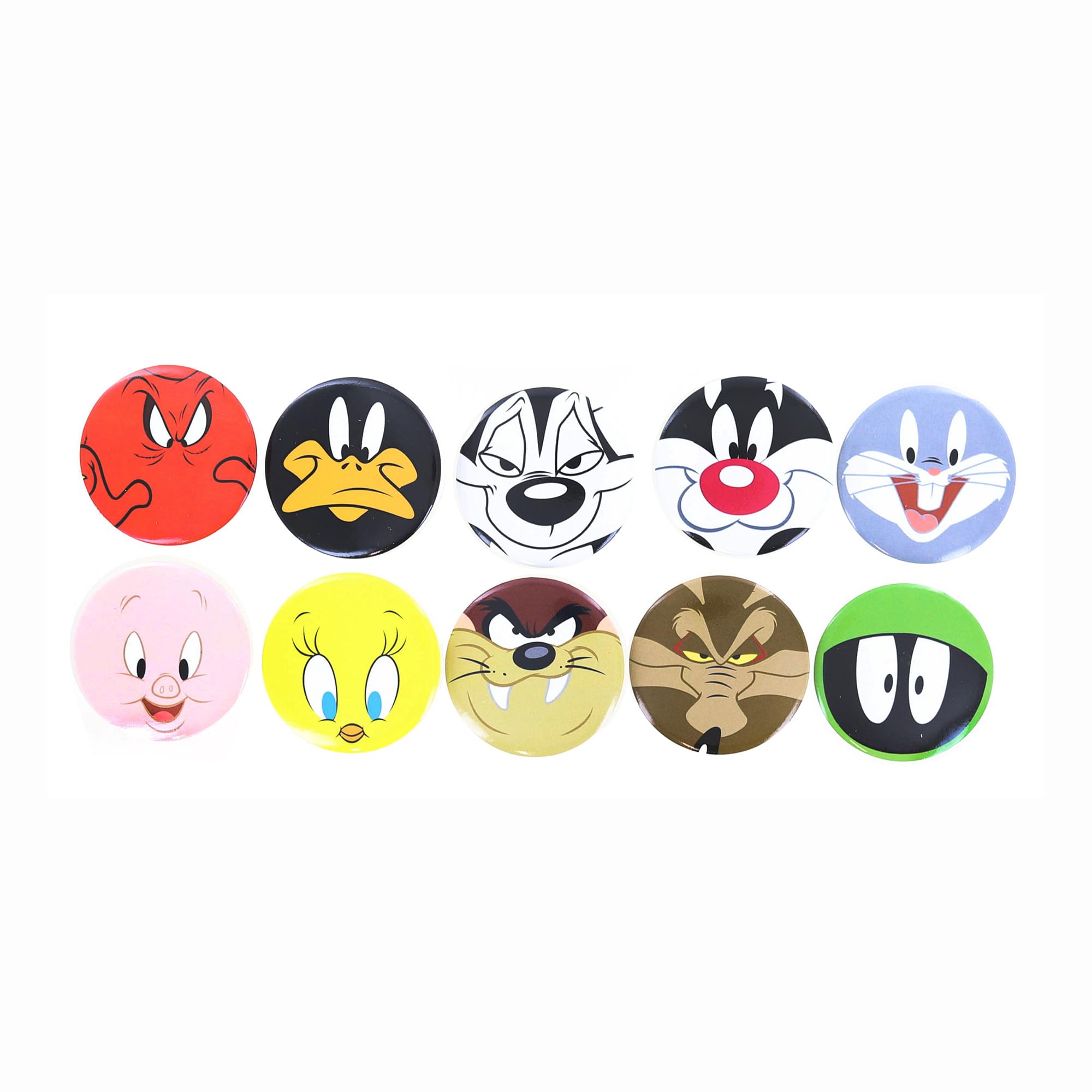 Looney Toons Characters 10-Piece Button Pin Boxed Set