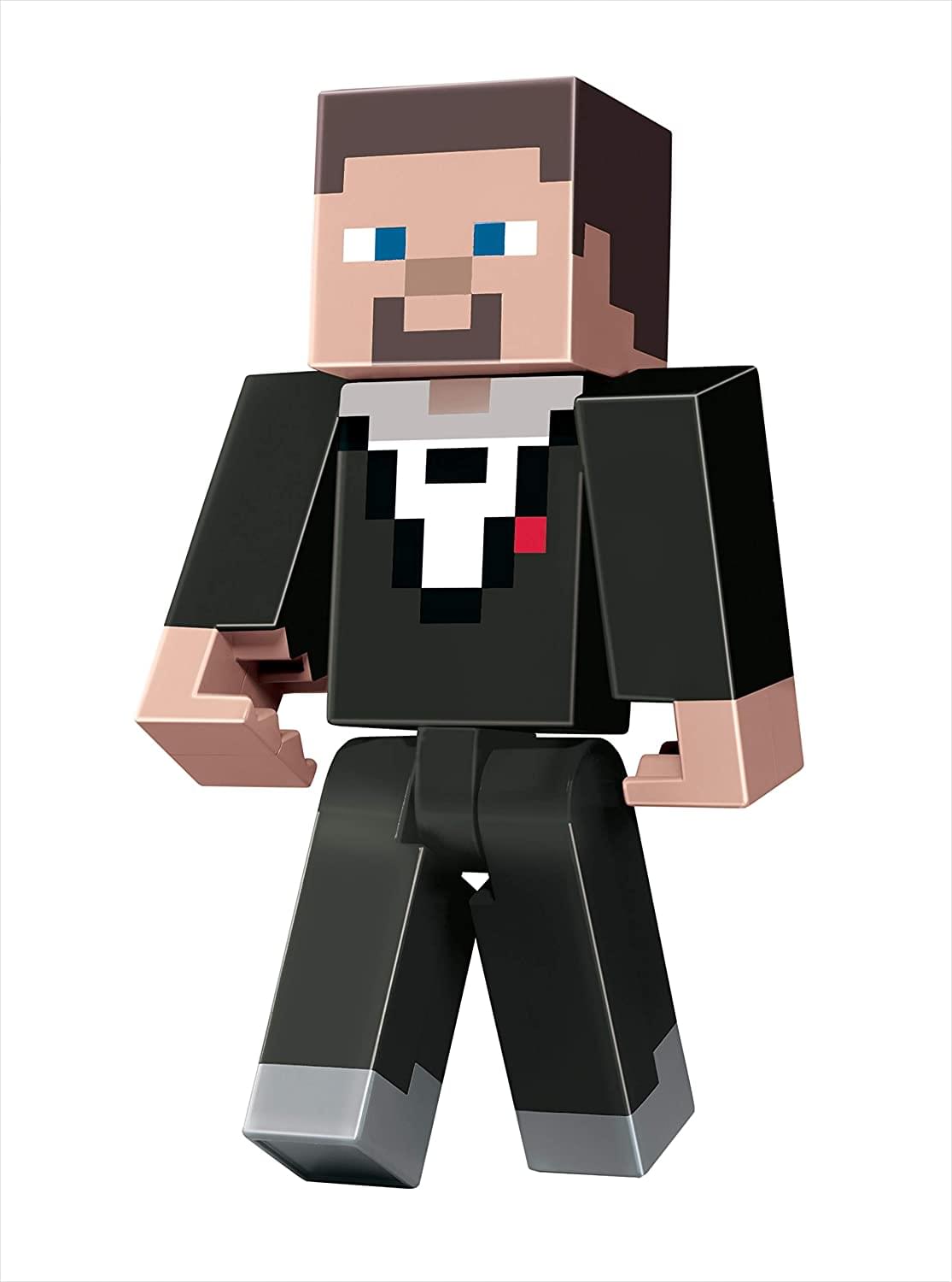 Minecraft Dungeons Large 11 Inch Articulated Action Figure , Tuxedo Steve