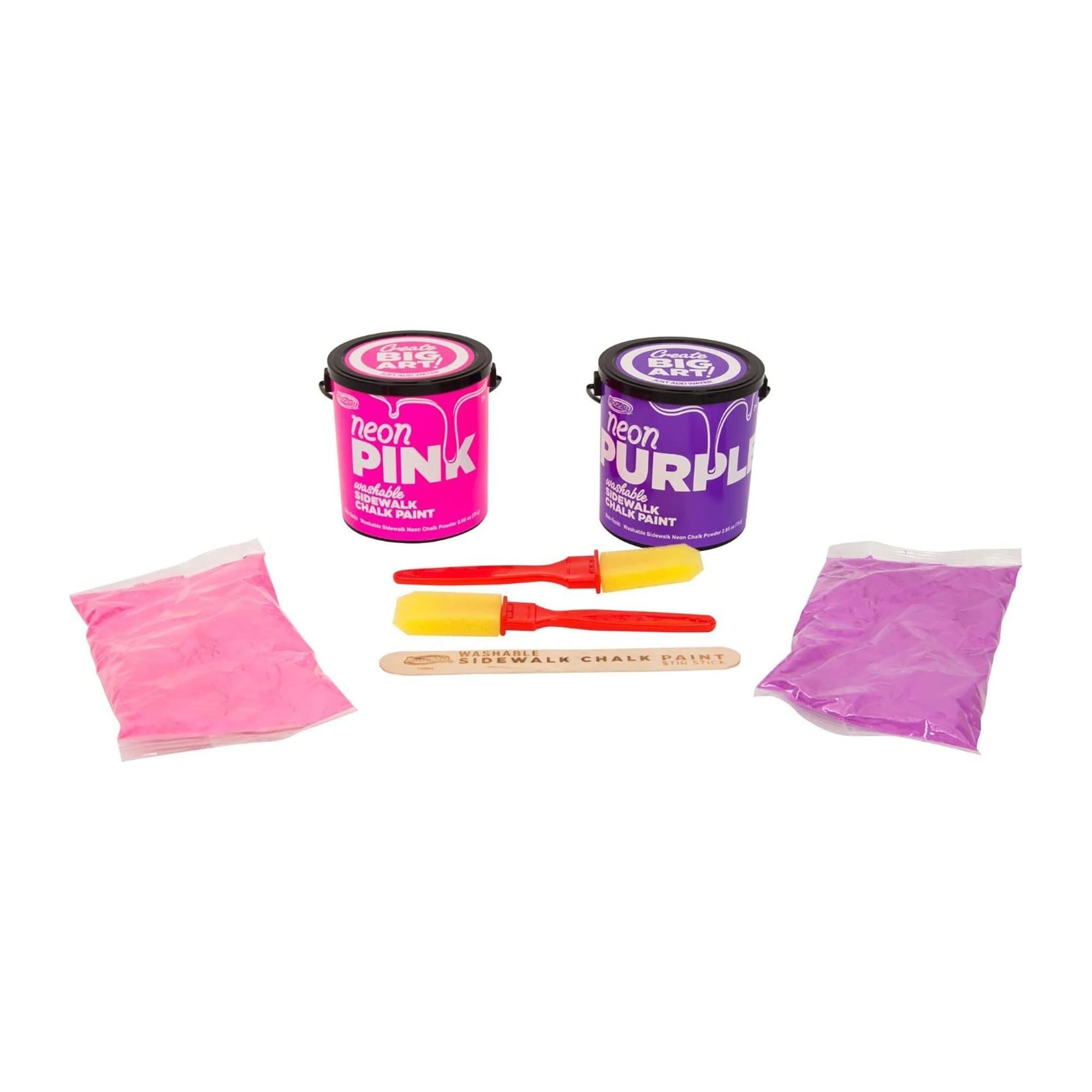 RoseArt Glitter Washable Sidewalk Chalk Paint , Purple & Pink