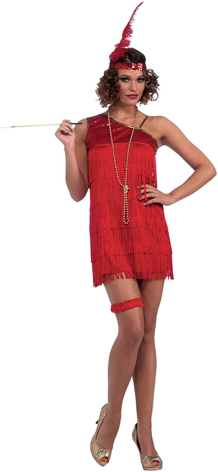 red 20s dress